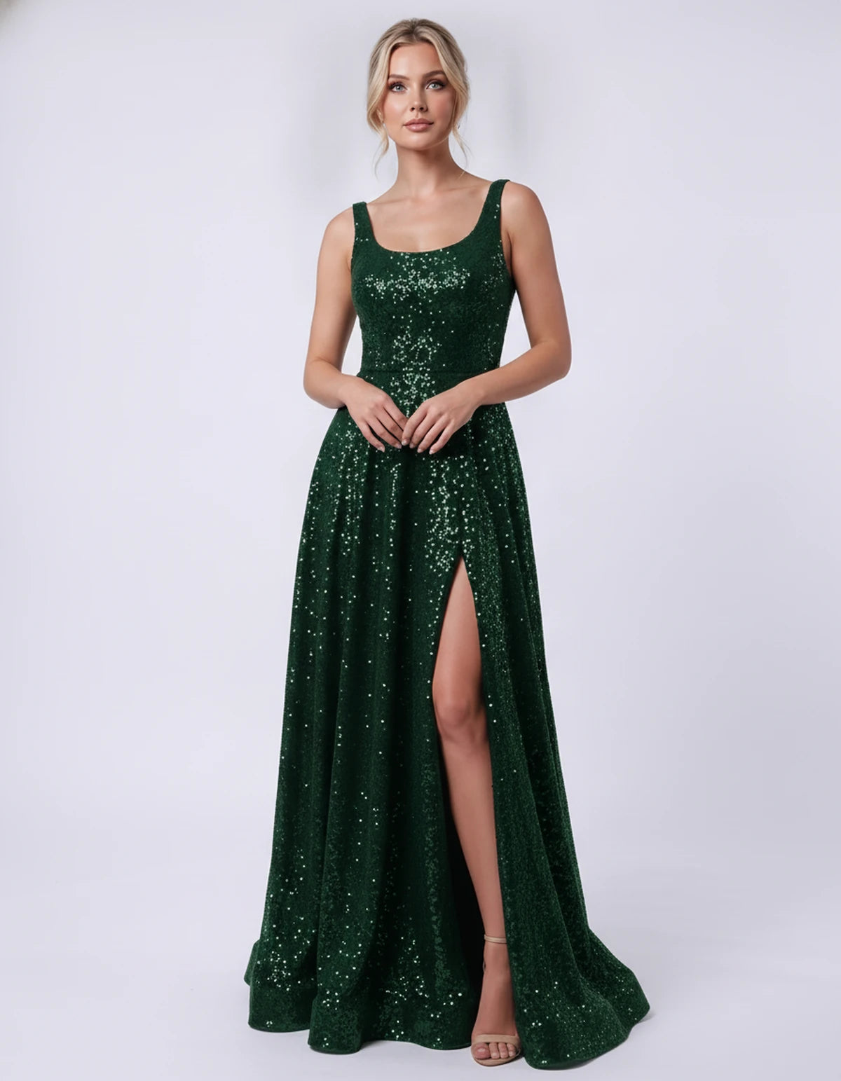 Cosima Maxi Dress — Green | SKU: SD-95907-green-2,SD-95907-green-4,SD-95907-green-6,SD-95907-green-8,SD-95907-green-10,SD-95907-green-12,SD-95907-green-14,SD-95907-green-16,SD-95907-green-16W,SD-95907-green-18W,SD-95907-green-20W,SD-95907-green-22W