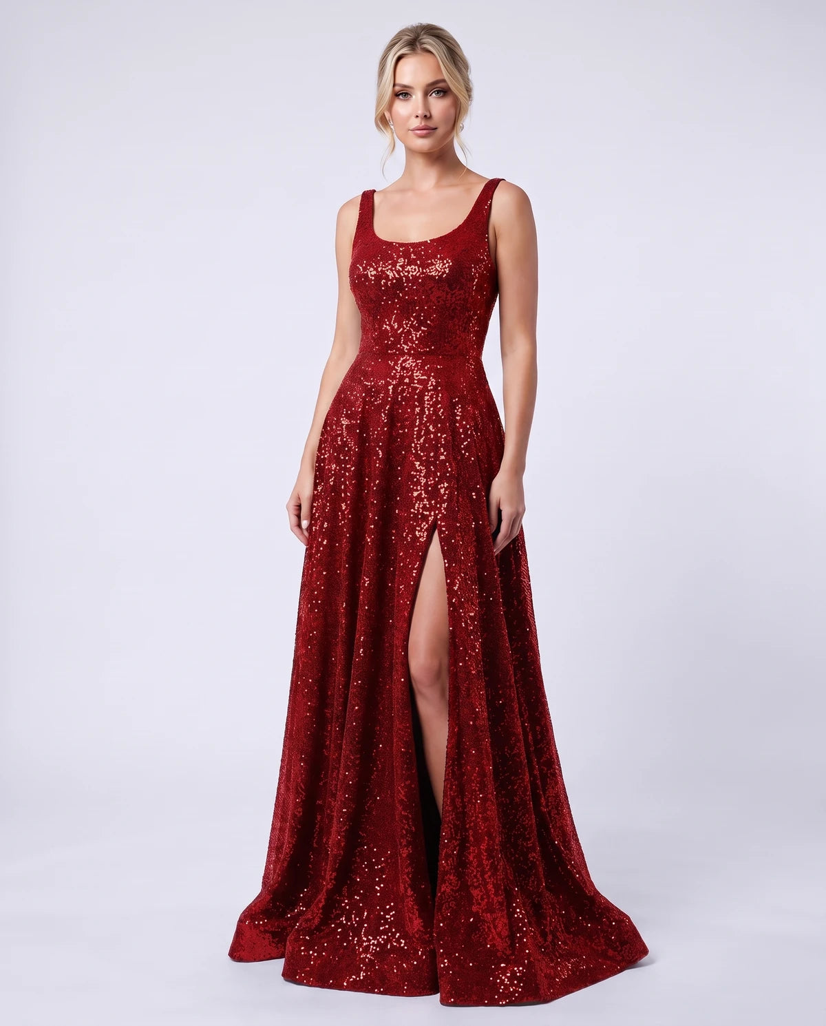 Cosima Maxi Dress — Red-new