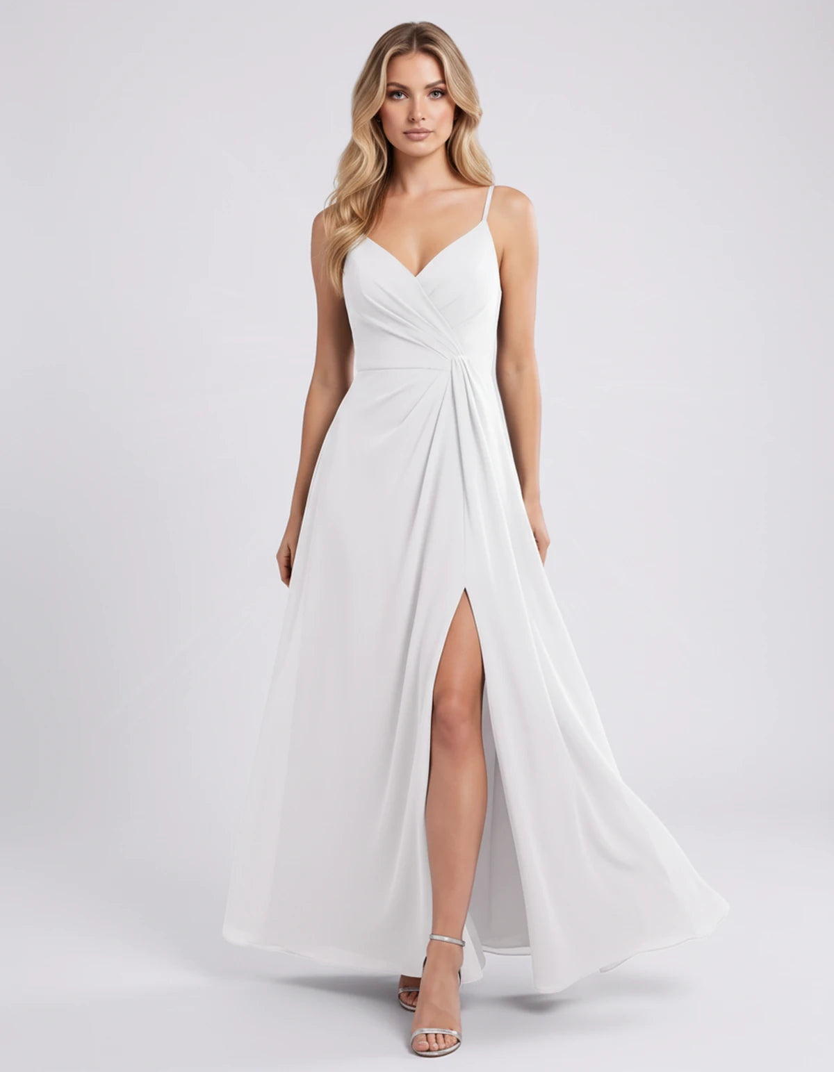 Coventry Maxi Dress — White | SKU: SD-03429-white-2,SD-03429-white-4,SD-03429-white-6,SD-03429-white-8,SD-03429-white-10,SD-03429-white-12,SD-03429-white-14,SD-03429-white-16,SD-03429-white-16W,SD-03429-white-18W,SD-03429-white-20W,SD-03429-white-22W