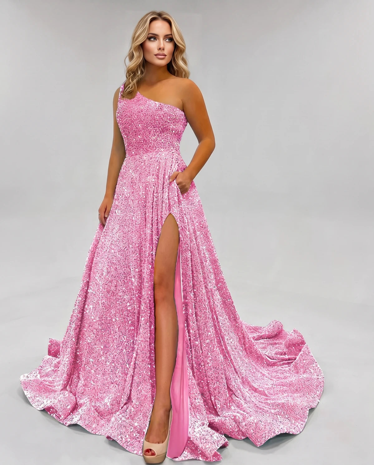 Diantha Maxi Dress — A-pink