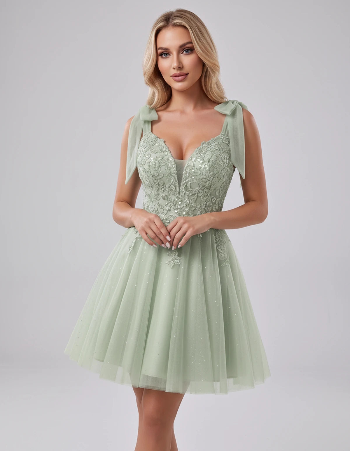 Doriane Mini Dress — Dusty Sage | SKU: SD-45004-dustysage-2,SD-45004-dustysage-4,SD-45004-dustysage-6,SD-45004-dustysage-8,SD-45004-dustysage-10,SD-45004-dustysage-12,SD-45004-dustysage-14,SD-45004-dustysage-14W,SD-45004-dustysage-16,SD-45004-dustysage-16W,SD-45004-dustysage-18W,SD-45004-dustysage-20W