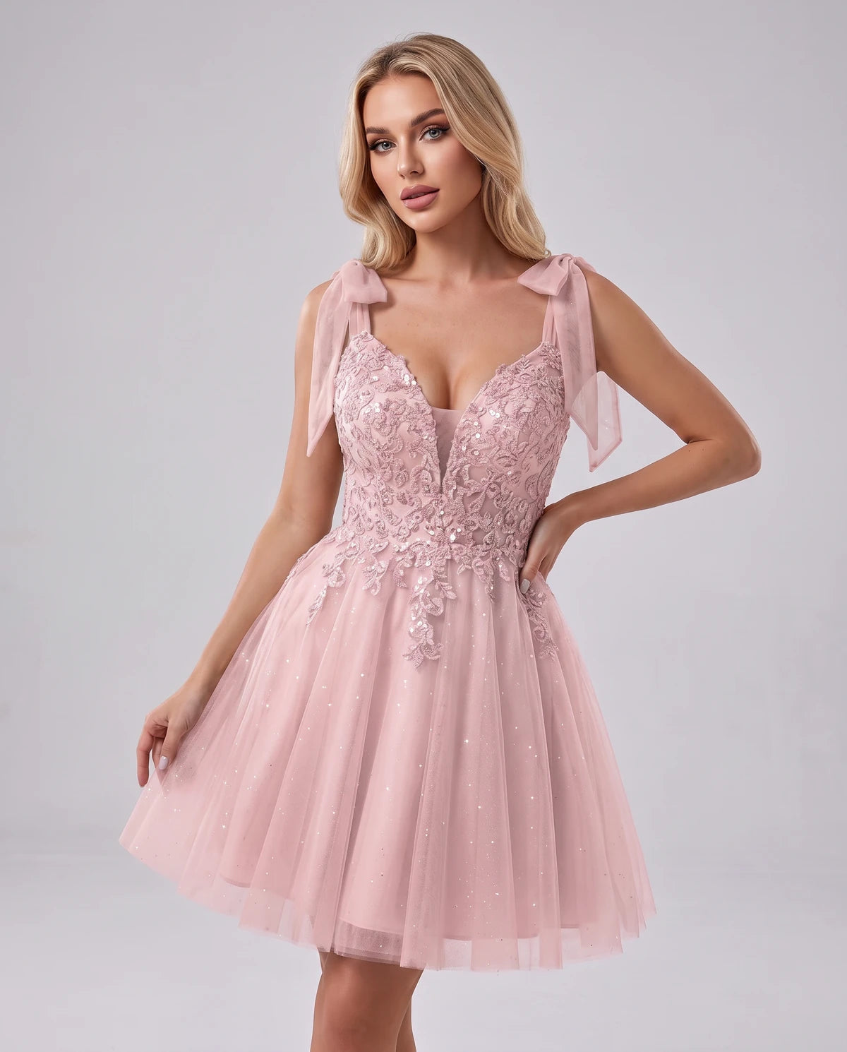 Doriane Mini Dress — Pink