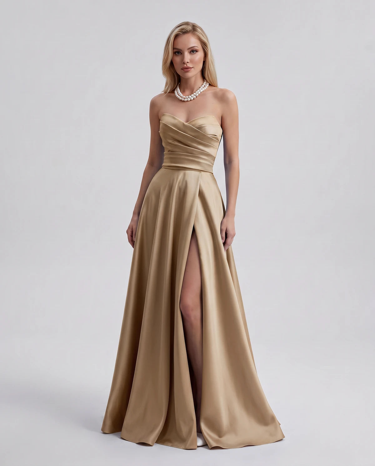 Duchessa Maxi Dress — Champagne