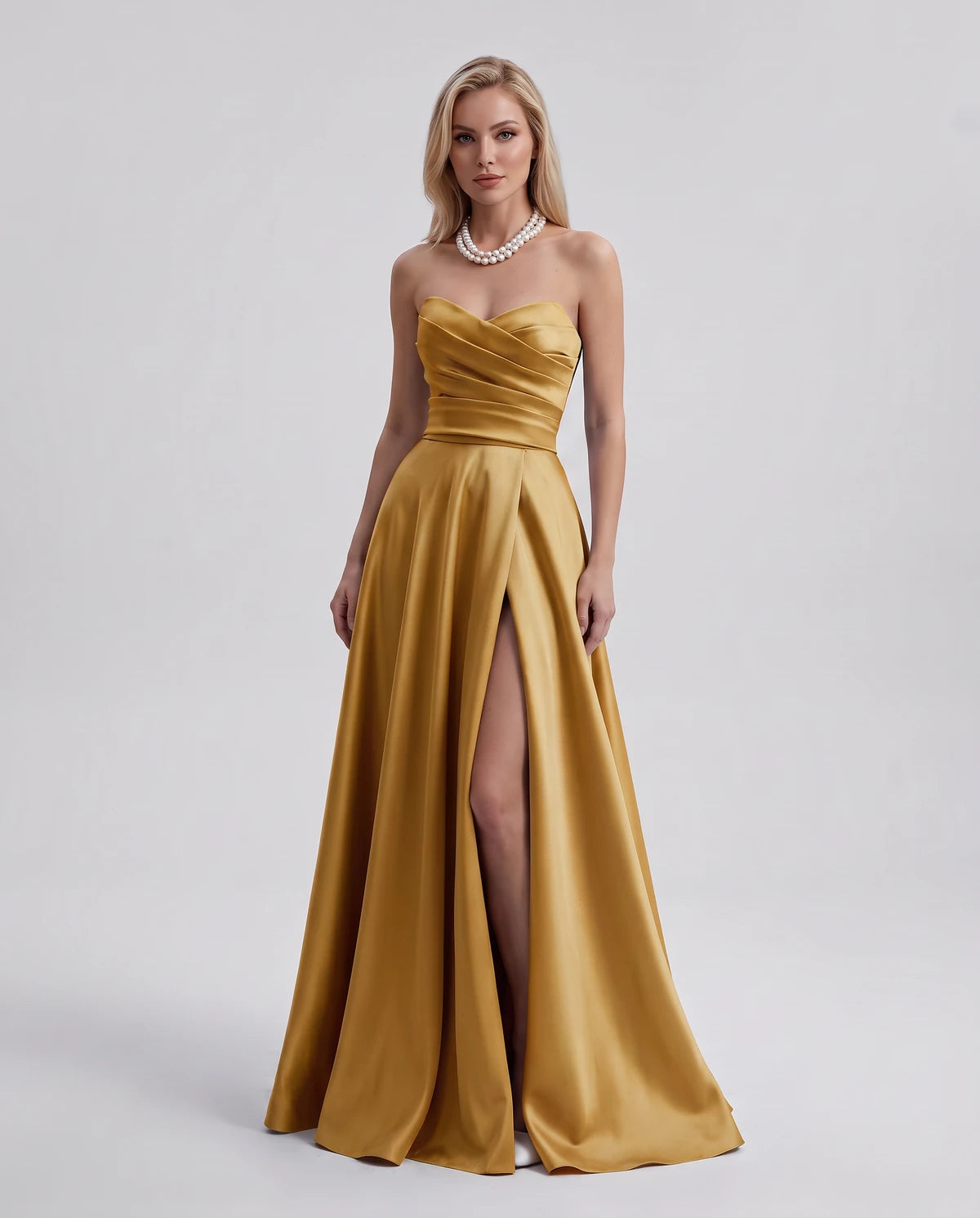 Duchessa Maxi Dress — Gold