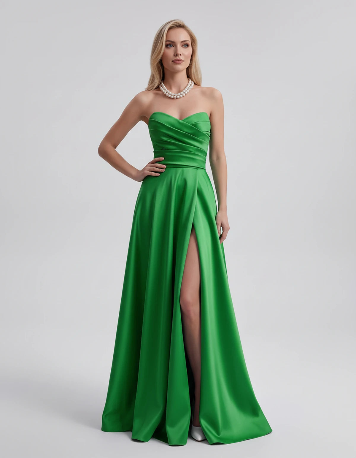 Duchessa Maxi Dress — Green | SKU: SD-08746-green-2,SD-08746-green-4,SD-08746-green-6,SD-08746-green-8,SD-08746-green-10,SD-08746-green-12,SD-08746-green-14,SD-08746-green-16,SD-08746-green-16W,SD-08746-green-18W,SD-08746-green-20W,SD-08746-green-22W