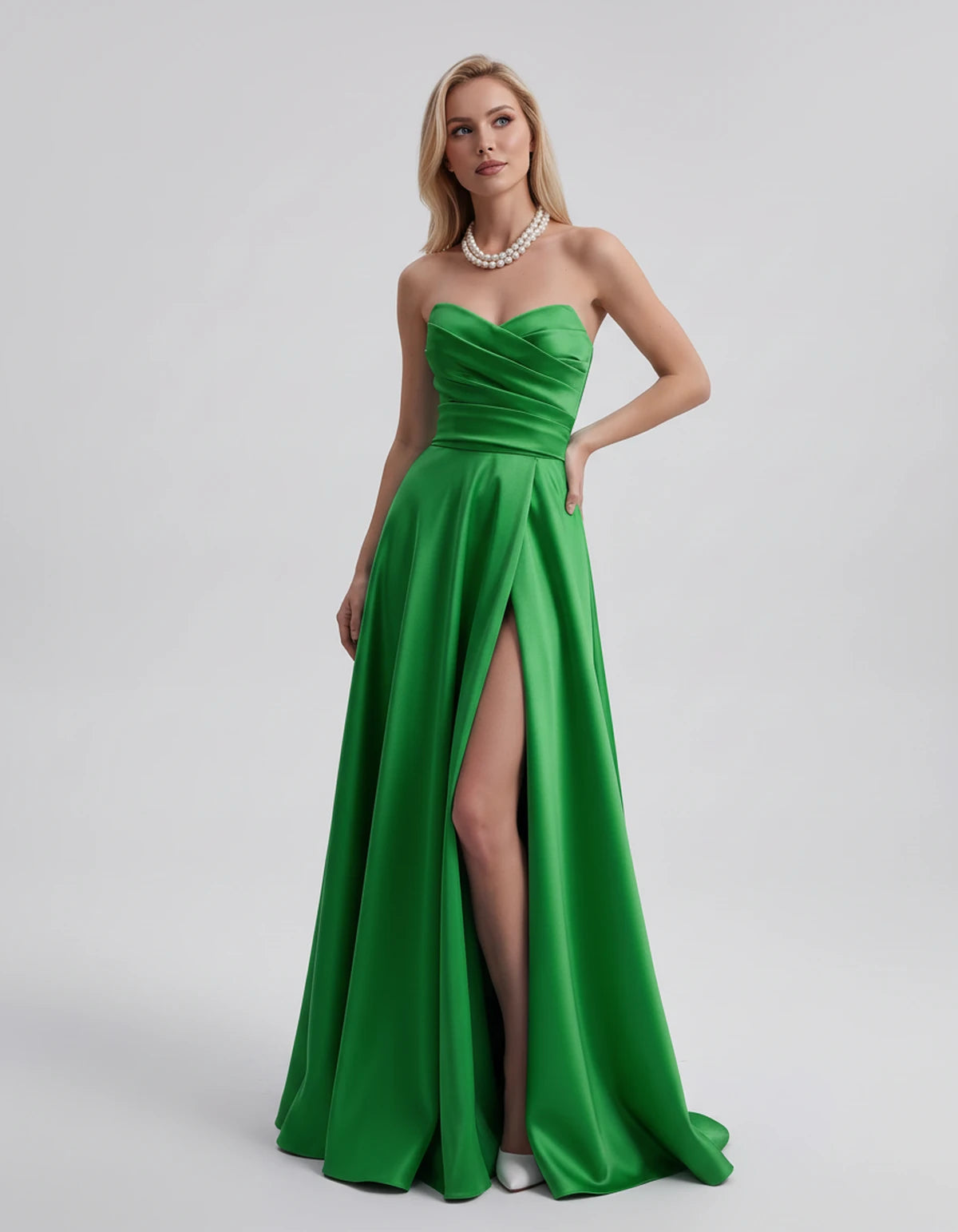 Duchessa Maxi Dress — Green | SKU: SD-08746-green-2,SD-08746-green-4,SD-08746-green-6,SD-08746-green-8,SD-08746-green-10,SD-08746-green-12,SD-08746-green-14,SD-08746-green-16,SD-08746-green-16W,SD-08746-green-18W,SD-08746-green-20W,SD-08746-green-22W
