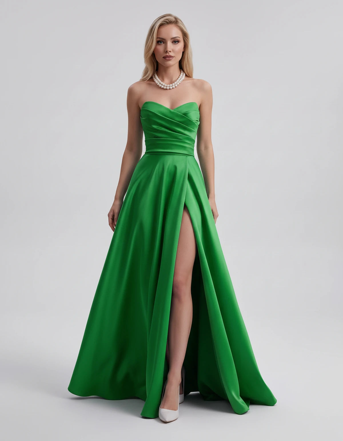 Duchessa Maxi Dress — Green | SKU: SD-08746-green-2,SD-08746-green-4,SD-08746-green-6,SD-08746-green-8,SD-08746-green-10,SD-08746-green-12,SD-08746-green-14,SD-08746-green-16,SD-08746-green-16W,SD-08746-green-18W,SD-08746-green-20W,SD-08746-green-22W