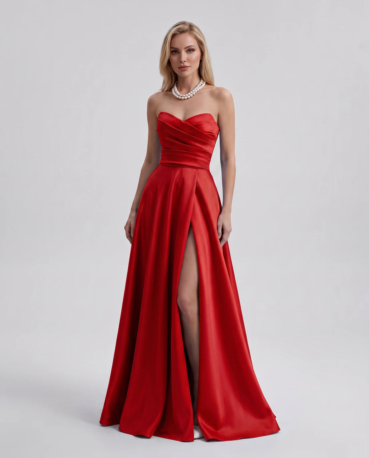 Duchessa Maxi Dress — Red