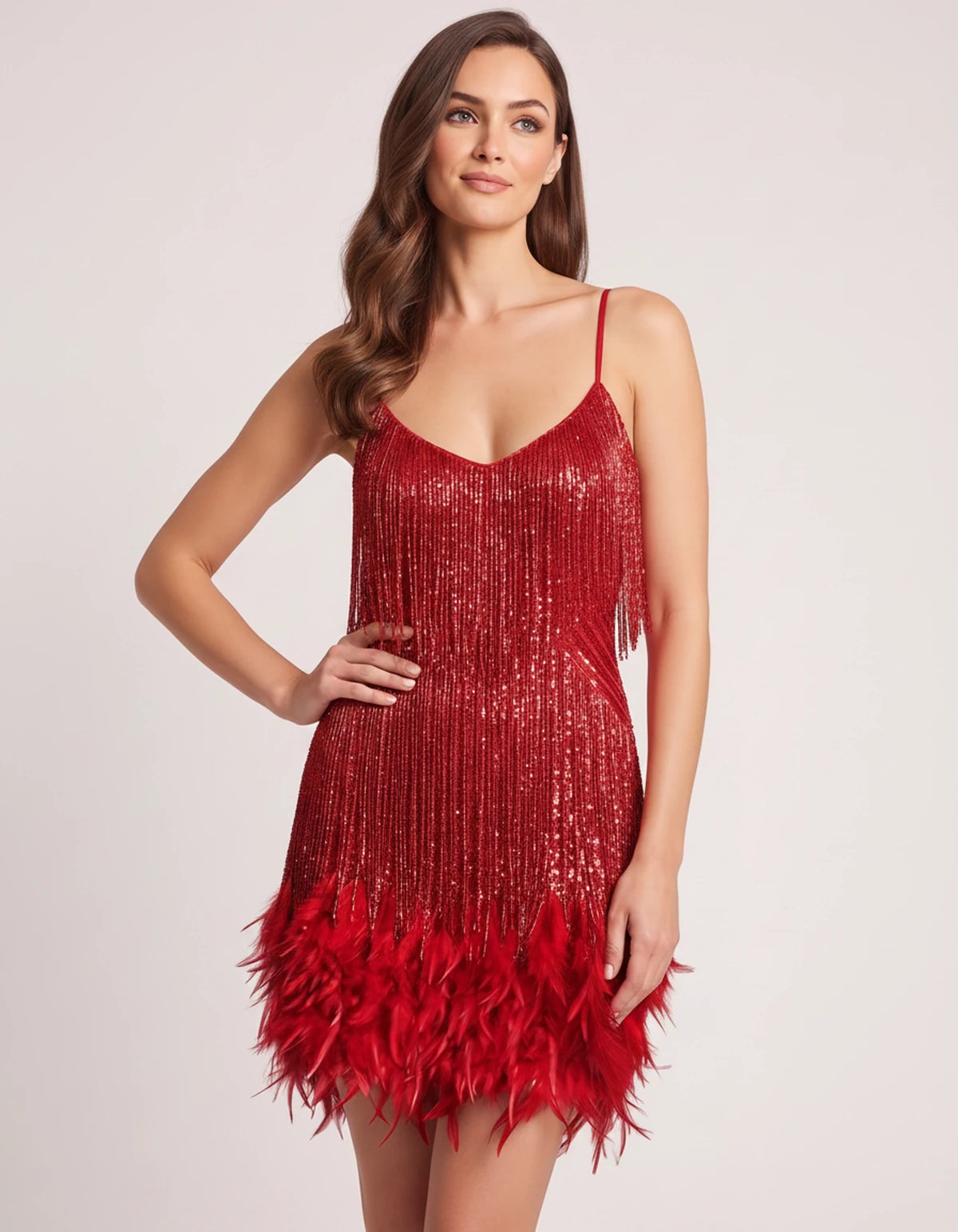 Dulcinea Mini Dress — Red | SKU: SD-95187-red-XS,SD-95187-red-S,SD-95187-red-M,SD-95187-red-L,SD-95187-red-XL