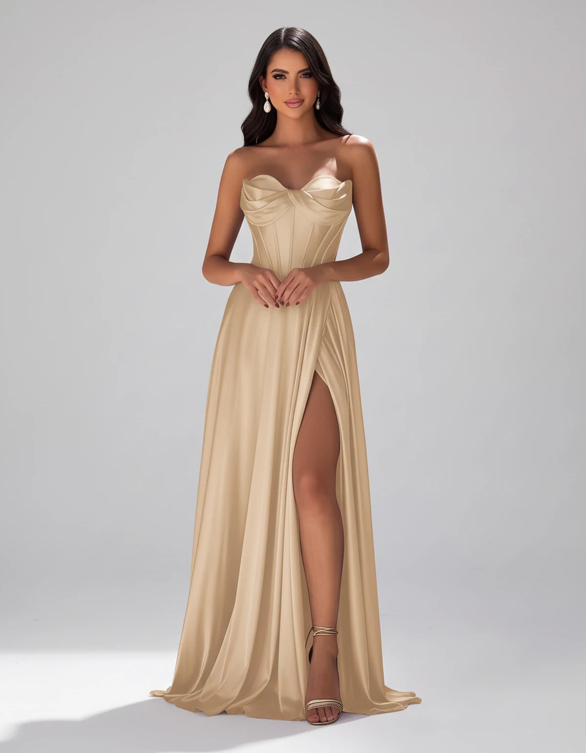 Elaria Maxi Dress — Champagne / 14 | SKU: SD-96859-champagne14-2,SD-96859-champagne14-4,SD-96859-champagne14-6,SD-96859-champagne14-8,SD-96859-champagne14-10,SD-96859-champagne14-12,SD-96859-champagne14-14,SD-96859-champagne14-16,SD-96859-champagne14-0,SD-96859-champagne14-18 Plus,SD-96859-champagne14-22 Plus