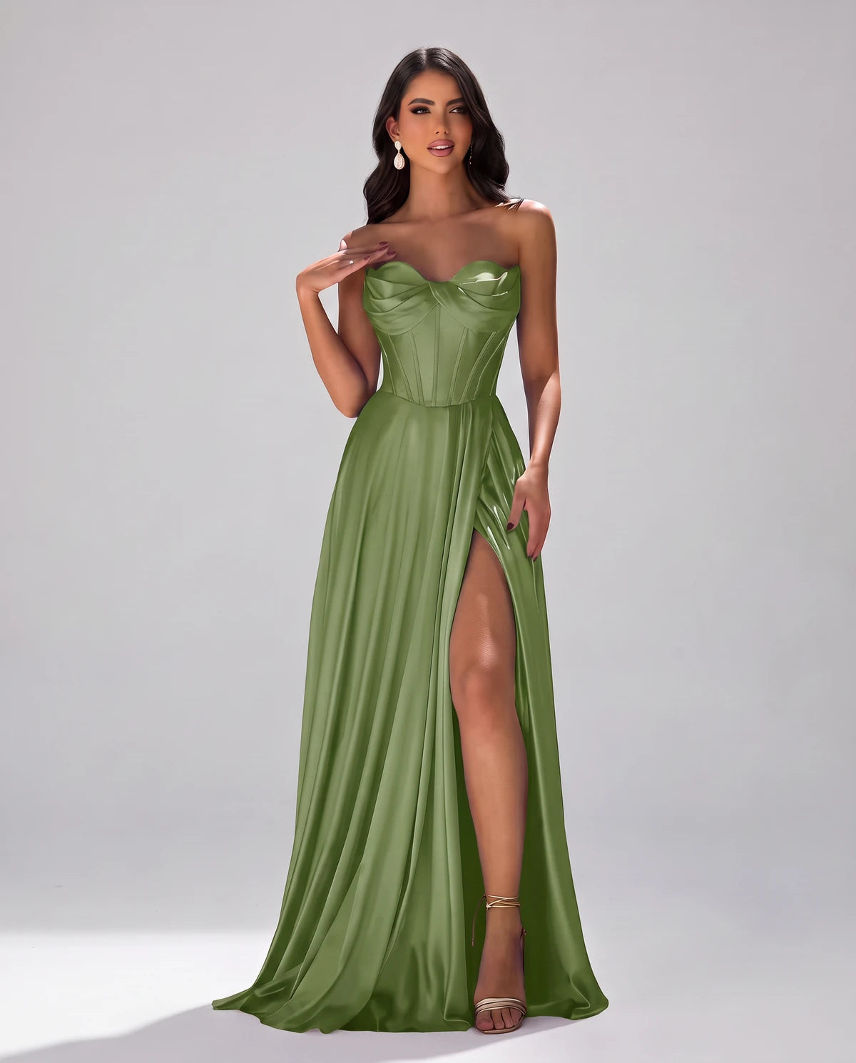 Elaria Maxi Dress — Dusty Sage