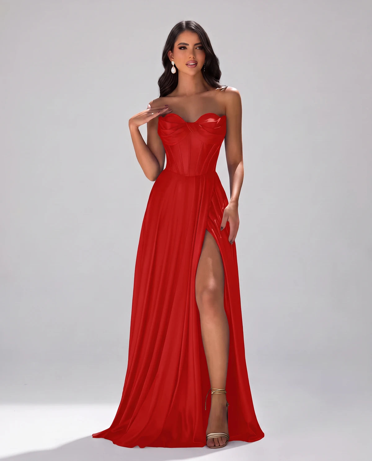 Elaria Maxi Dress — Red / 16