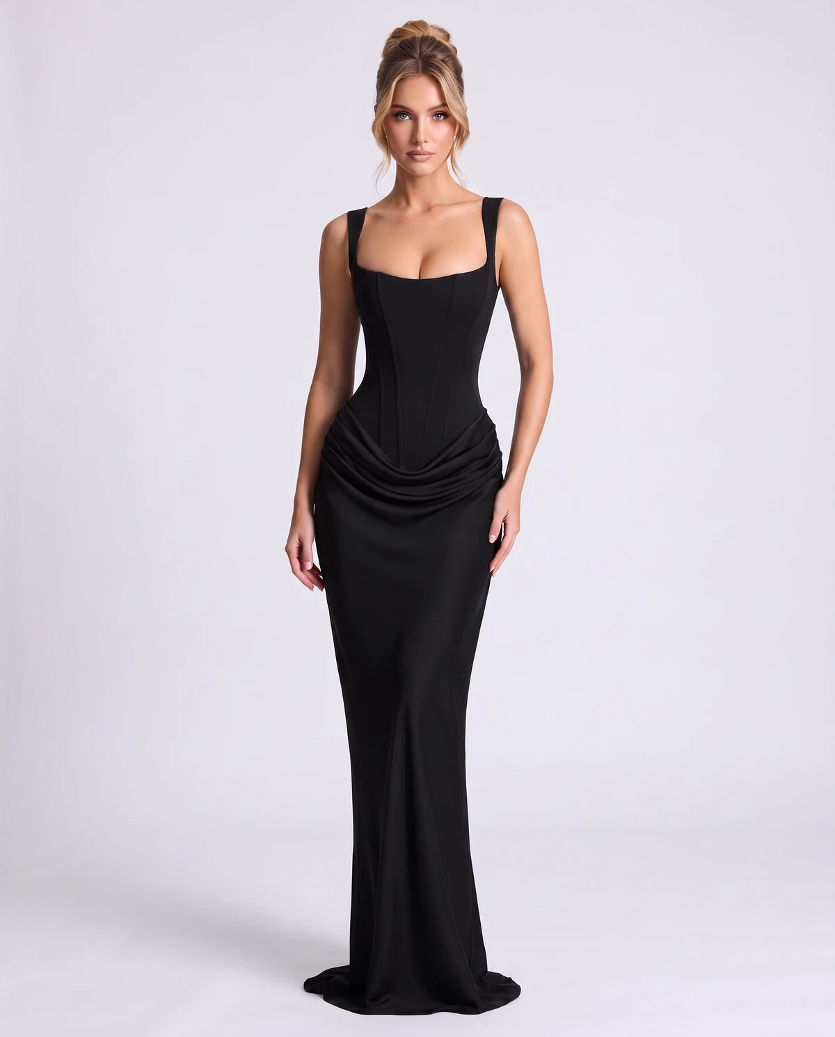 Elettra Maxi Dress — black / L / United States