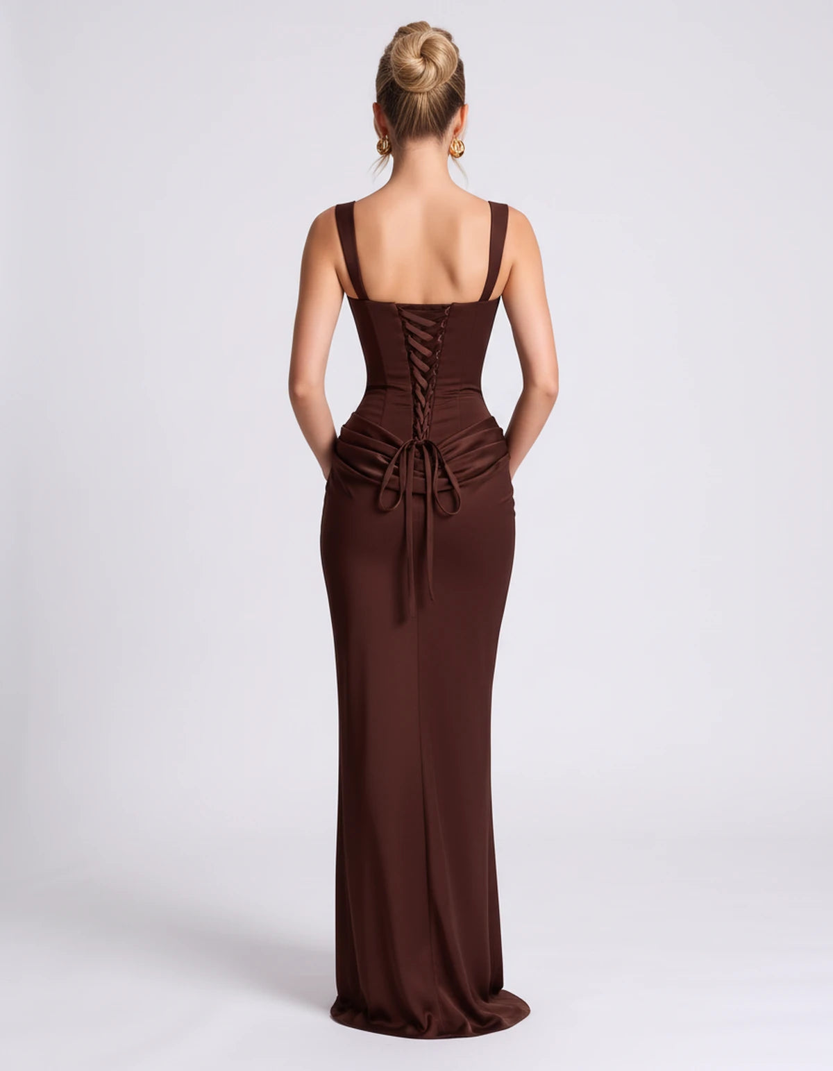 Elettra Maxi Dress — Coffee / S / United States | SKU: SD-53414-coffeesunitedstates-XS,SD-53414-coffeesunitedstates-S,SD-53414-coffeesunitedstates-M,SD-53414-coffeesunitedstates-L