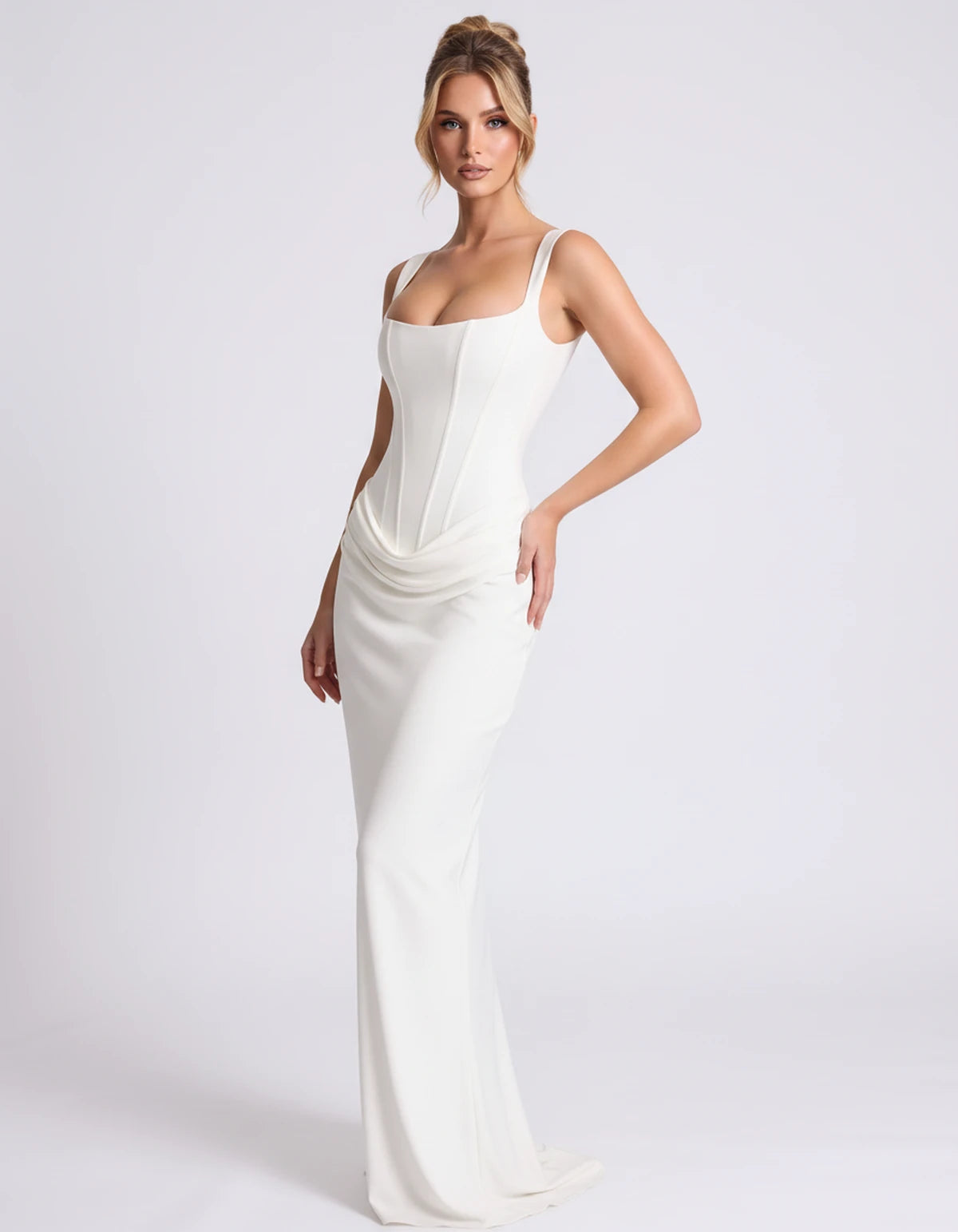 Elettra Maxi Dress — WHITE / S / United States | SKU: SD-53414-whitesunitedstates-XS,SD-53414-whitesunitedstates-S,SD-53414-whitesunitedstates-M,SD-53414-whitesunitedstates-L