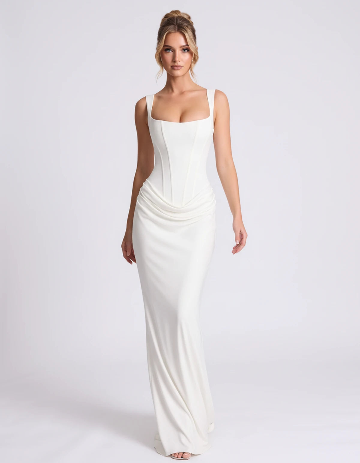 Elettra Maxi Dress — WHITE / S / United States | SKU: SD-53414-whitesunitedstates-XS,SD-53414-whitesunitedstates-S,SD-53414-whitesunitedstates-M,SD-53414-whitesunitedstates-L
