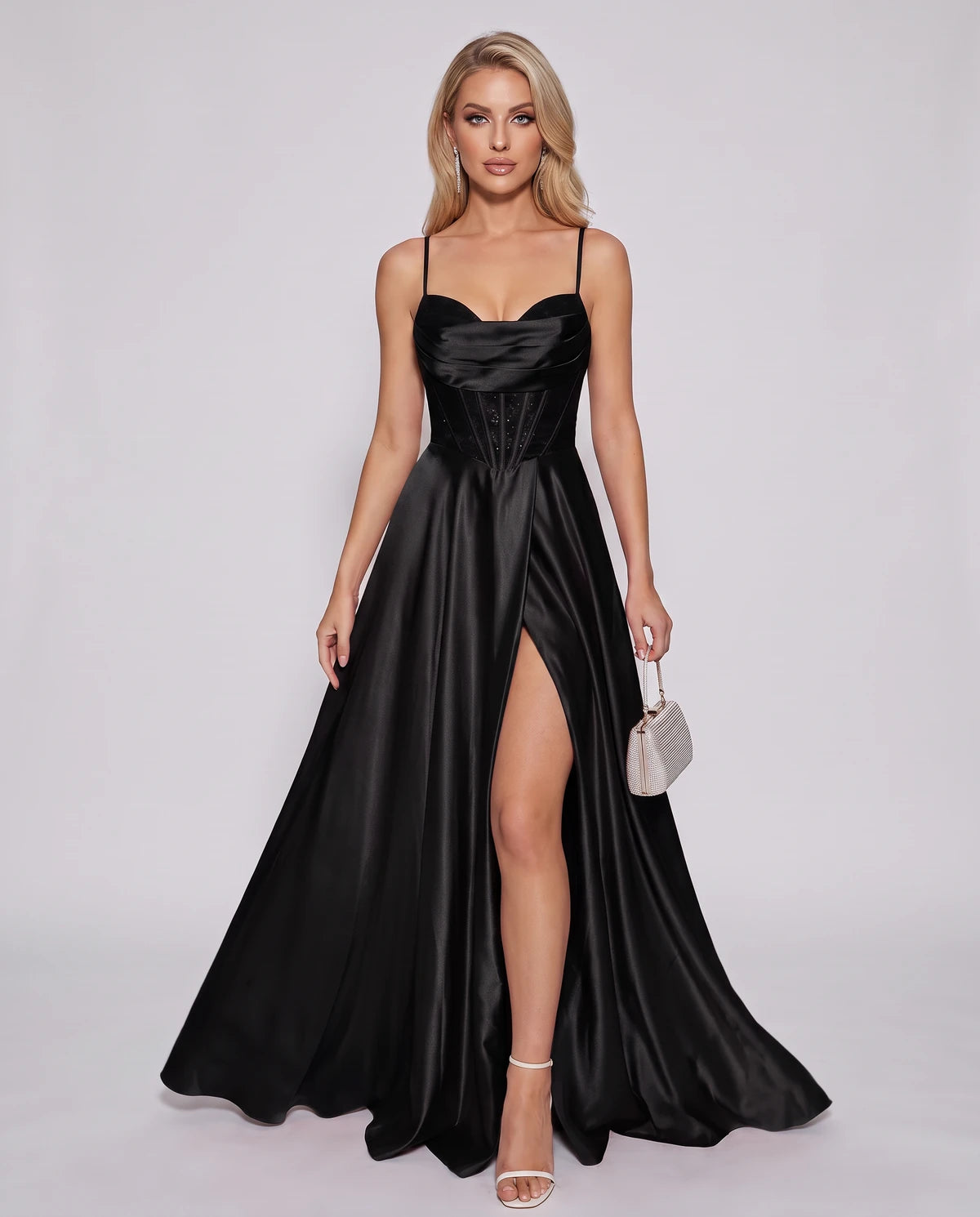 Elisenda Maxi Dress — Black