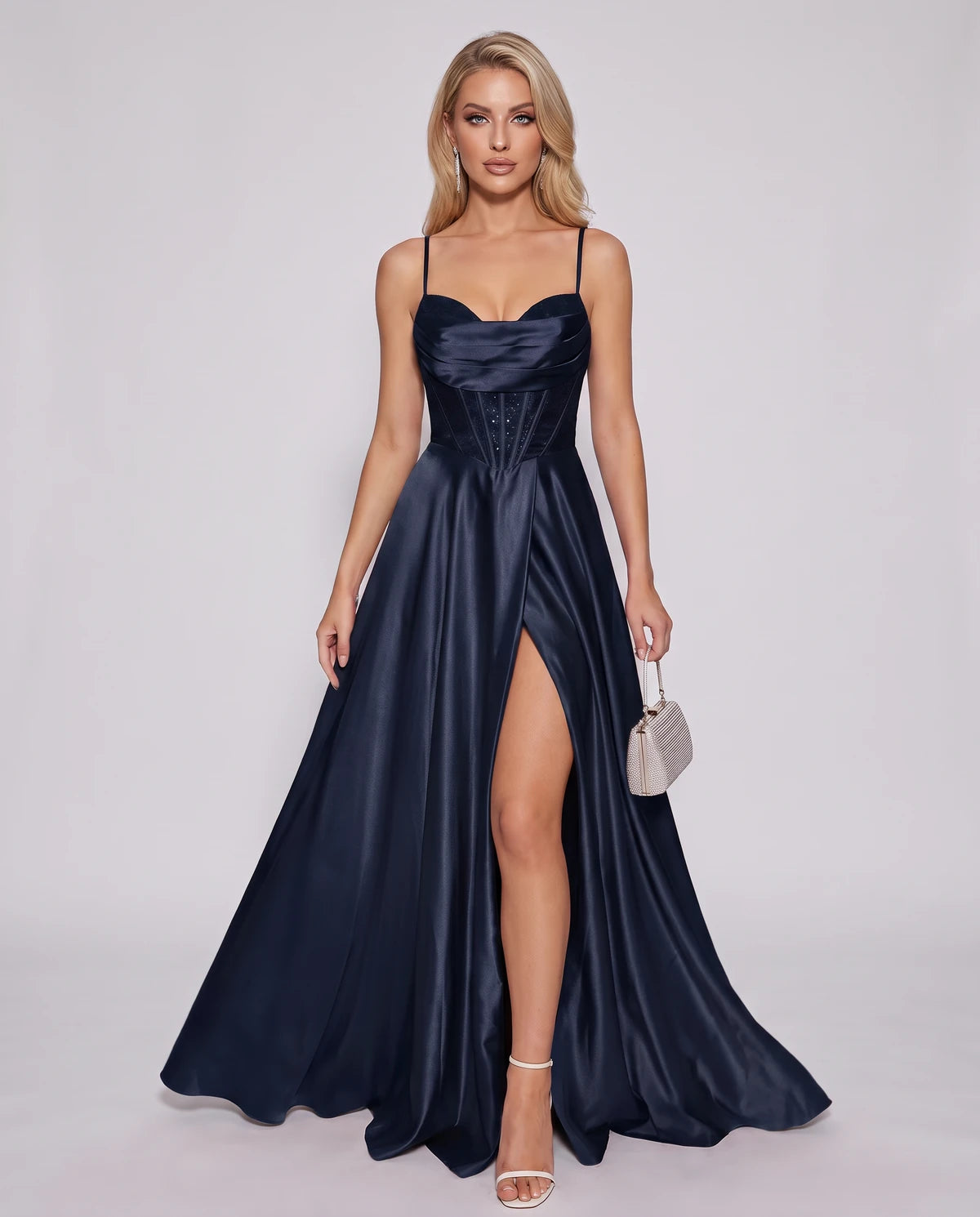 Elisenda Maxi Dress — Navy