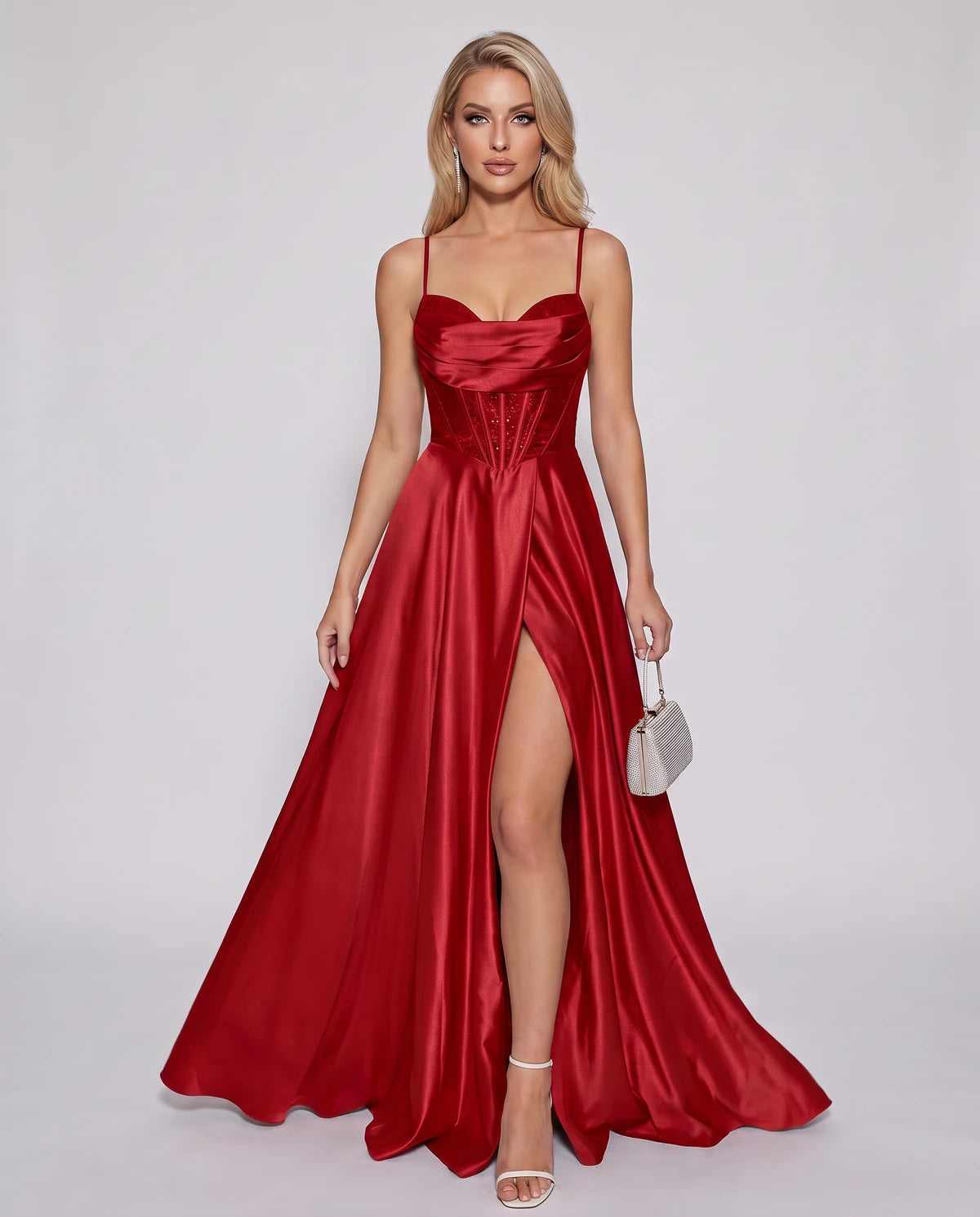 Elisenda Maxi Dress — Red / 26W