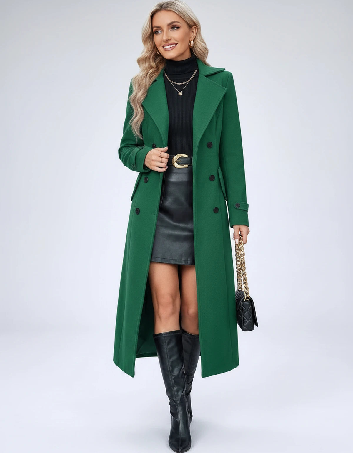 Elvenne Coat — Green | SKU: SD-64229-green-XS,SD-64229-green-S,SD-64229-green-M,SD-64229-green-L,SD-64229-green-XL