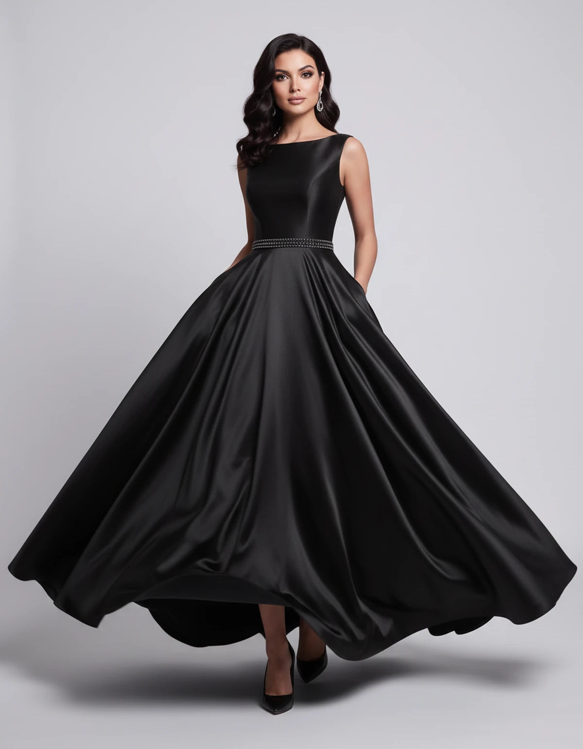 Elvira Maxi Dress — Black | SKU: SD-97659-black-2,SD-97659-black-4,SD-97659-black-6,SD-97659-black-8,SD-97659-black-10,SD-97659-black-12,SD-97659-black-14,SD-97659-black-16,SD-97659-black-16W,SD-97659-black-18W,SD-97659-black-20W,SD-97659-black-22W