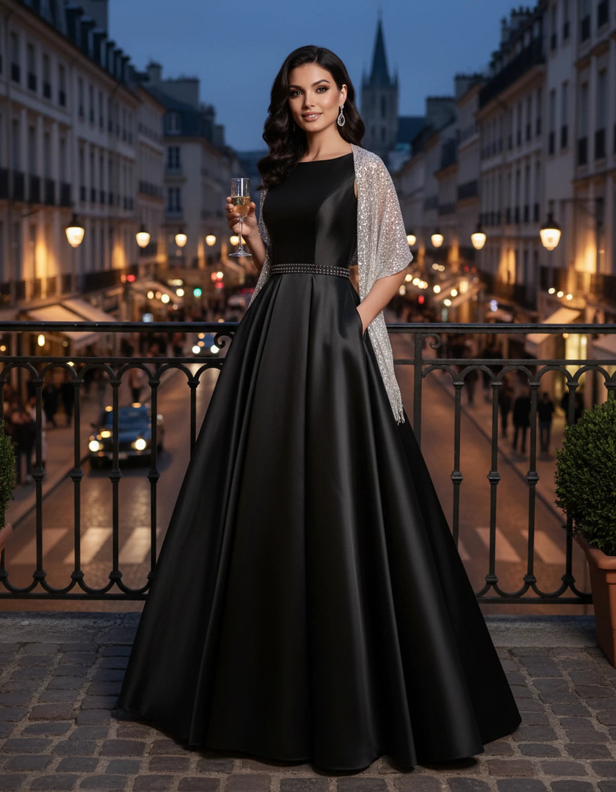 Elvira Maxi Dress — Black | SKU: SD-97659-black-2,SD-97659-black-4,SD-97659-black-6,SD-97659-black-8,SD-97659-black-10,SD-97659-black-12,SD-97659-black-14,SD-97659-black-16,SD-97659-black-16W,SD-97659-black-18W,SD-97659-black-20W,SD-97659-black-22W