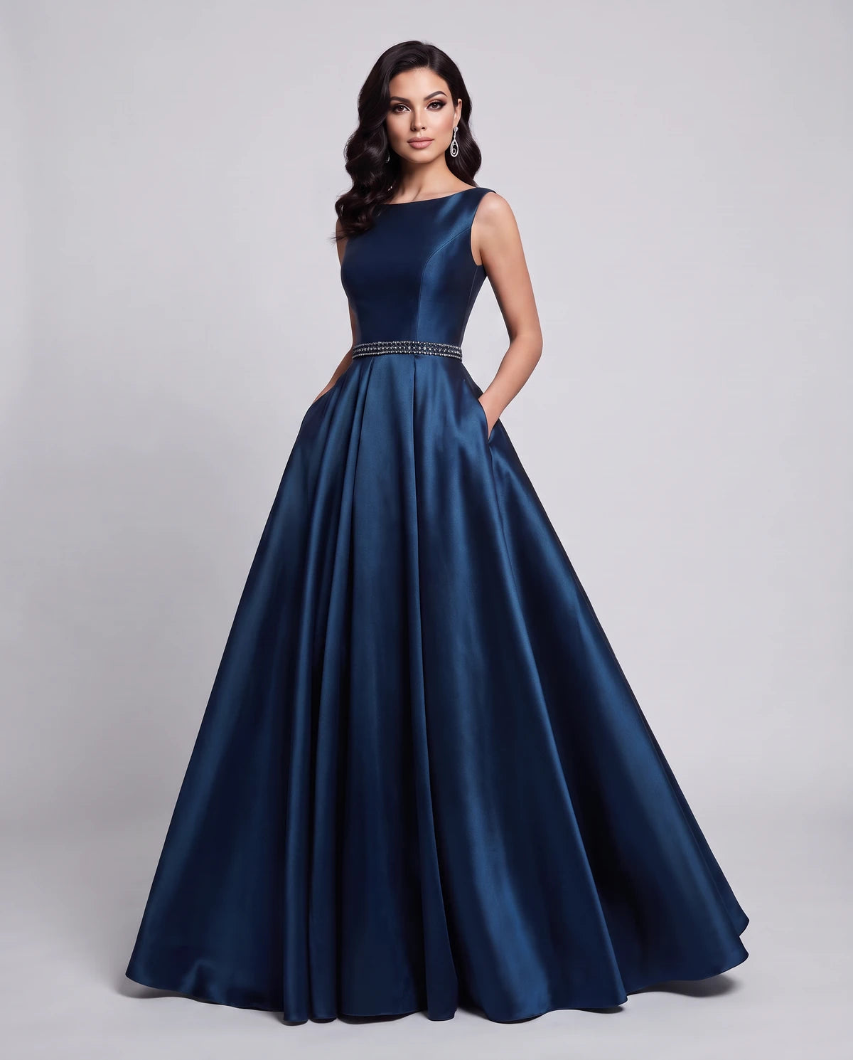 Elvira Maxi Dress — Navy Blue