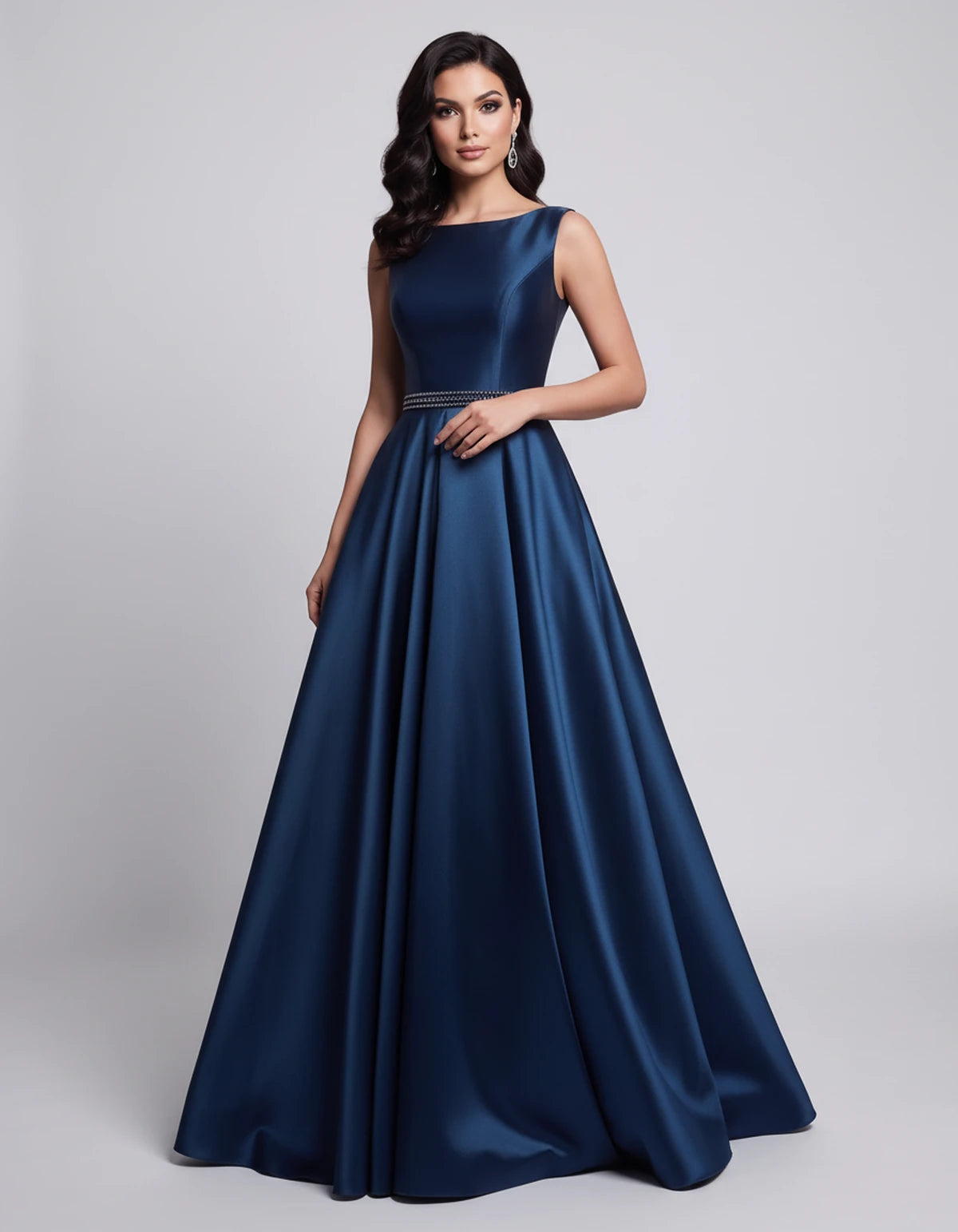 Elvira Maxi Dress — Navy Blue | SKU: SD-97659-navyblue-2,SD-97659-navyblue-4,SD-97659-navyblue-6,SD-97659-navyblue-8,SD-97659-navyblue-10,SD-97659-navyblue-12,SD-97659-navyblue-14,SD-97659-navyblue-16,SD-97659-navyblue-16W,SD-97659-navyblue-18W,SD-97659-navyblue-20W,SD-97659-navyblue-22W