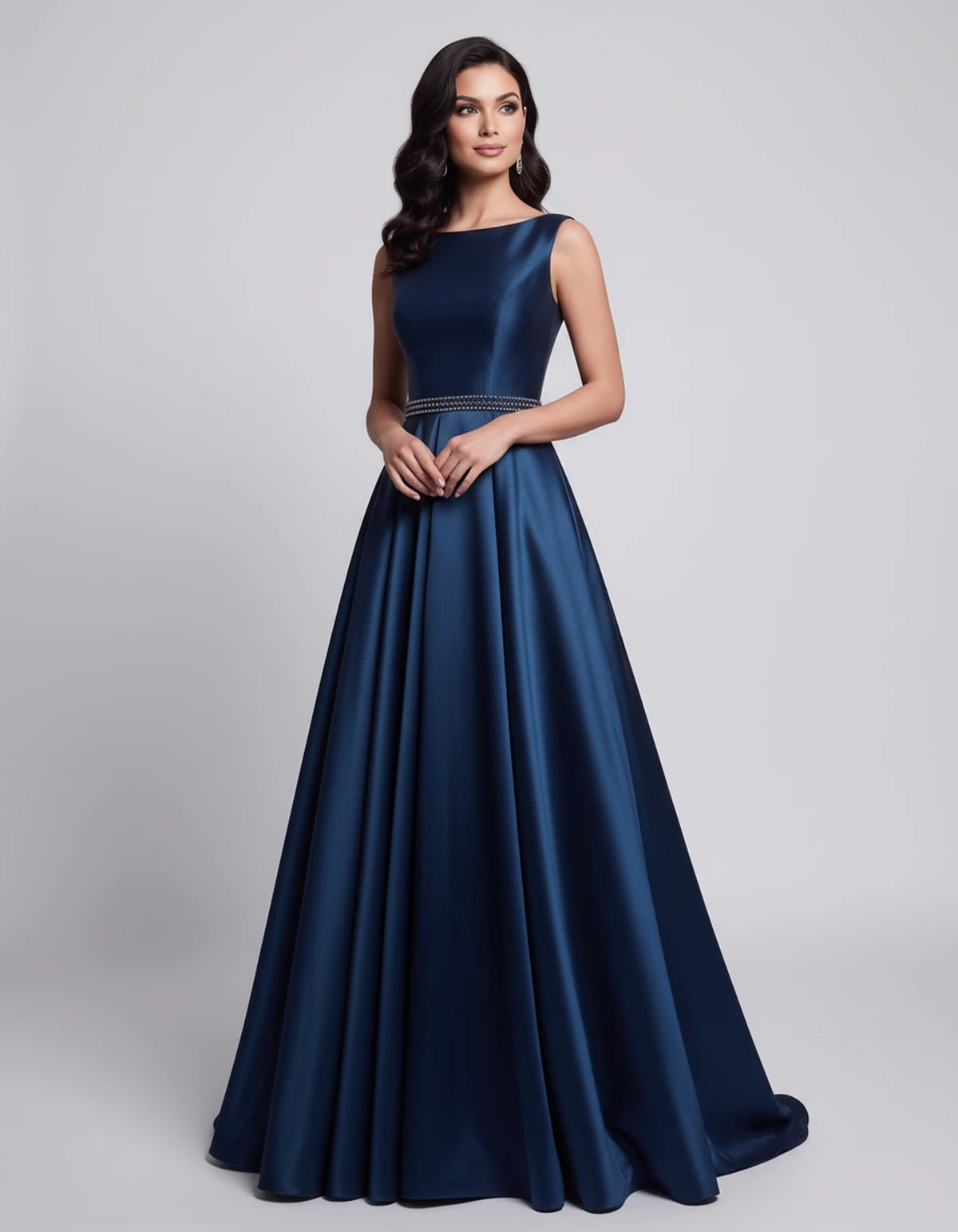 Elvira Maxi Dress — Navy Blue | SKU: SD-97659-navyblue-2,SD-97659-navyblue-4,SD-97659-navyblue-6,SD-97659-navyblue-8,SD-97659-navyblue-10,SD-97659-navyblue-12,SD-97659-navyblue-14,SD-97659-navyblue-16,SD-97659-navyblue-16W,SD-97659-navyblue-18W,SD-97659-navyblue-20W,SD-97659-navyblue-22W