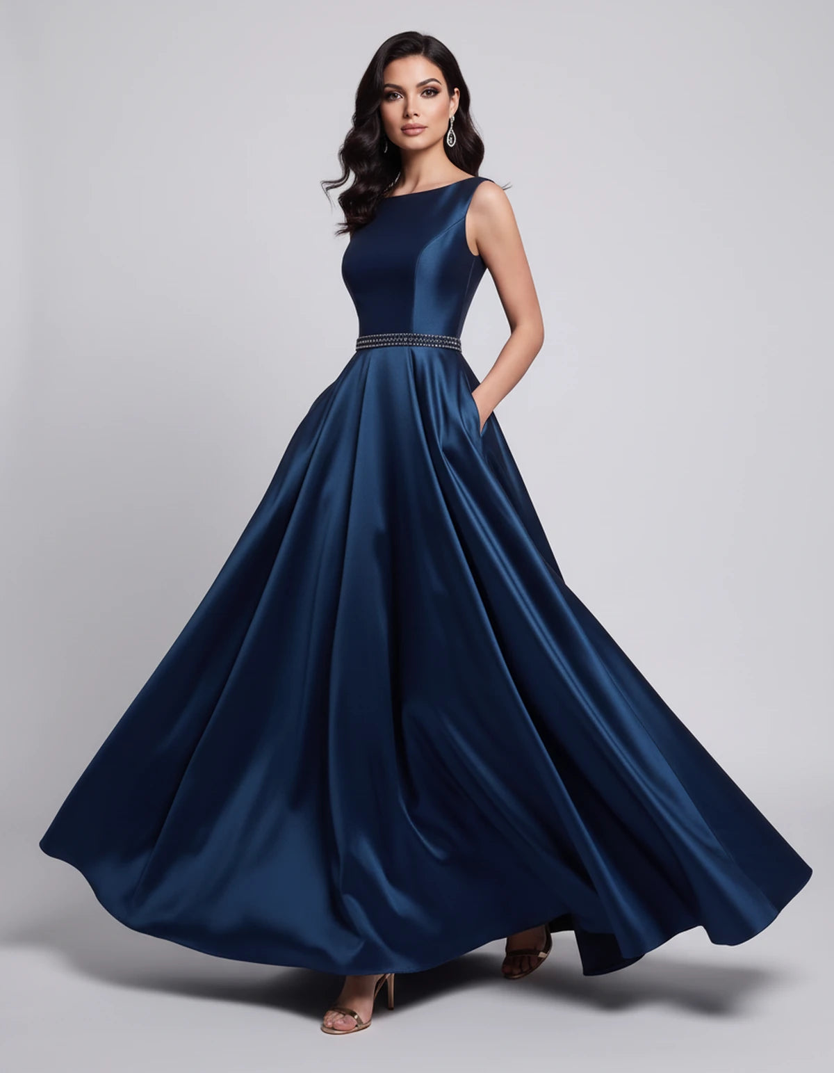 Elvira Maxi Dress — Navy Blue | SKU: SD-97659-navyblue-2,SD-97659-navyblue-4,SD-97659-navyblue-6,SD-97659-navyblue-8,SD-97659-navyblue-10,SD-97659-navyblue-12,SD-97659-navyblue-14,SD-97659-navyblue-16,SD-97659-navyblue-16W,SD-97659-navyblue-18W,SD-97659-navyblue-20W,SD-97659-navyblue-22W