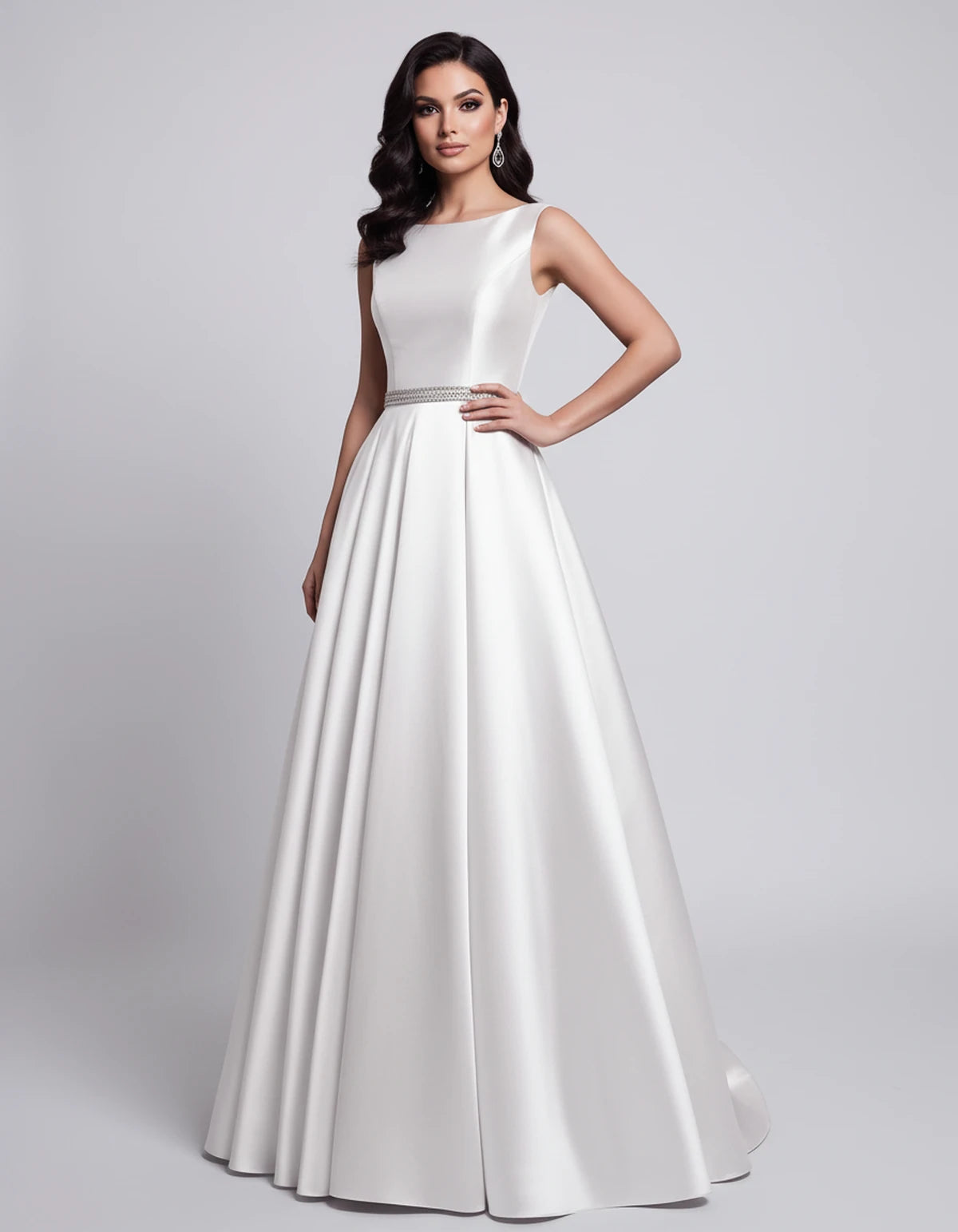 Elvira Maxi Dress — White | SKU: SD-97659-white-2,SD-97659-white-4,SD-97659-white-6,SD-97659-white-8,SD-97659-white-10,SD-97659-white-12,SD-97659-white-14,SD-97659-white-16,SD-97659-white-16W,SD-97659-white-18W,SD-97659-white-20W,SD-97659-white-22W