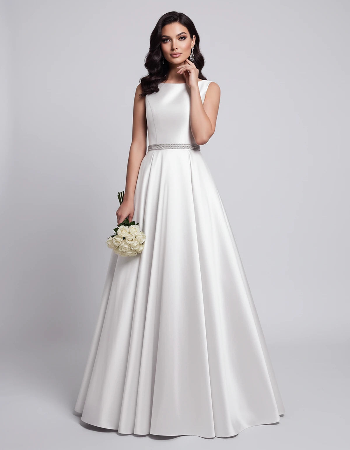 Elvira Maxi Dress — White | SKU: SD-97659-white-2,SD-97659-white-4,SD-97659-white-6,SD-97659-white-8,SD-97659-white-10,SD-97659-white-12,SD-97659-white-14,SD-97659-white-16,SD-97659-white-16W,SD-97659-white-18W,SD-97659-white-20W,SD-97659-white-22W