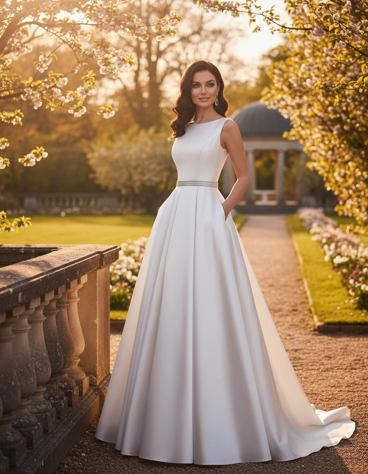 Elvira Maxi Dress — White | SKU: SD-97659-white-2,SD-97659-white-4,SD-97659-white-6,SD-97659-white-8,SD-97659-white-10,SD-97659-white-12,SD-97659-white-14,SD-97659-white-16,SD-97659-white-16W,SD-97659-white-18W,SD-97659-white-20W,SD-97659-white-22W