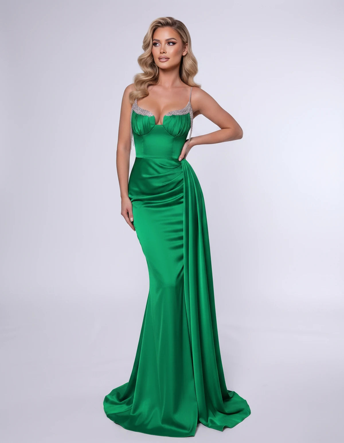Emberly Maxi Dress — Green | SKU: SD-70498-green-2,SD-70498-green-4,SD-70498-green-6,SD-70498-green-8,SD-70498-green-10,SD-70498-green-12,SD-70498-green-14,SD-70498-green-14W,SD-70498-green-16,SD-70498-green-16W,SD-70498-green-18W,SD-70498-green-20W