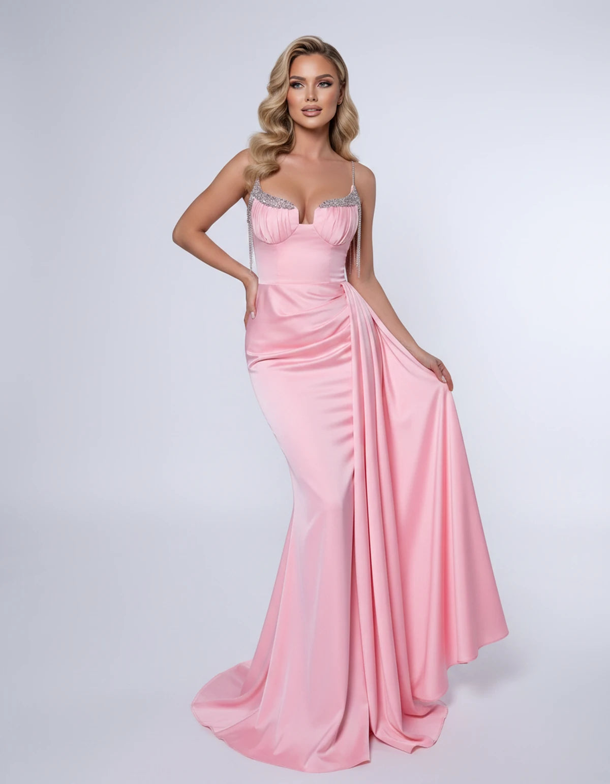 Emberly Maxi Dress — Pink | SKU: SD-70498-pink-2,SD-70498-pink-4,SD-70498-pink-6,SD-70498-pink-8,SD-70498-pink-10,SD-70498-pink-12,SD-70498-pink-14,SD-70498-pink-14W,SD-70498-pink-16,SD-70498-pink-16W,SD-70498-pink-18W,SD-70498-pink-20W