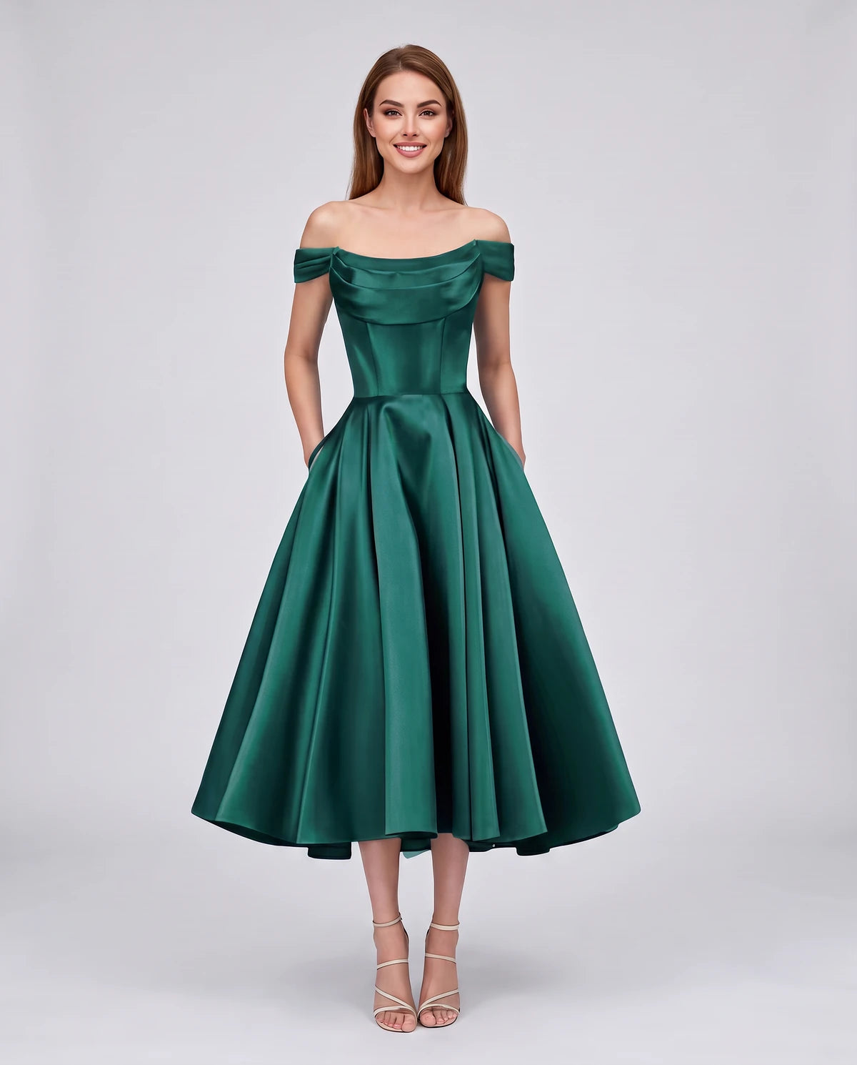 Emiliane Midi Dresses — Green