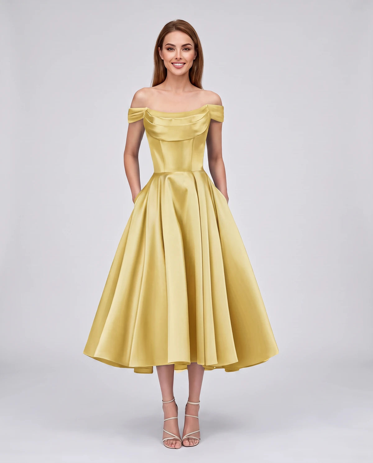 Emiliane Midi Dresses — Yellow / Cn / 20w