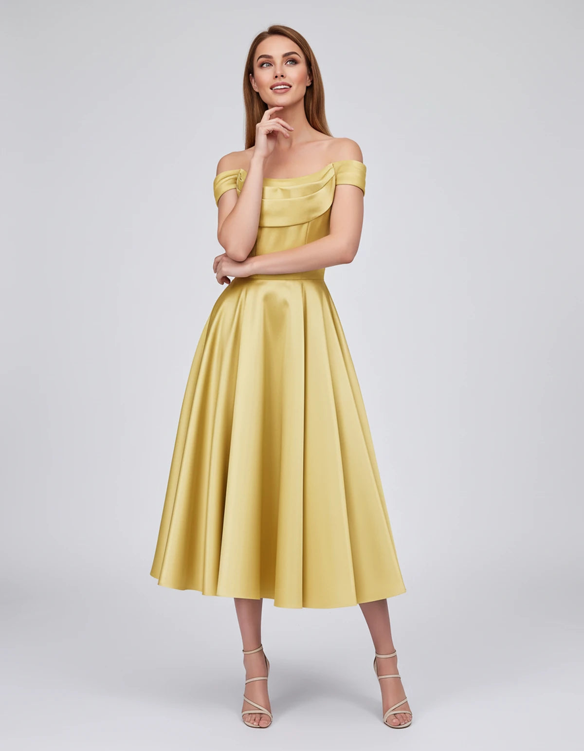 Emiliane Midi Dresses — Yellow / Cn / 20w | SKU: SD-02830-yellowcn20w-2,SD-02830-yellowcn20w-4,SD-02830-yellowcn20w-6,SD-02830-yellowcn20w-8,SD-02830-yellowcn20w-10,SD-02830-yellowcn20w-12,SD-02830-yellowcn20w-14,SD-02830-yellowcn20w-16,SD-02830-yellowcn20w-16W,SD-02830-yellowcn20w-18W,SD-02830-yellowcn20w-20W,SD-02830-yellowcn20w-22W