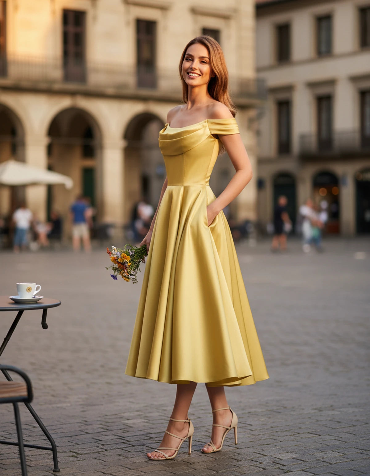 Emiliane Midi Dresses — Yellow / Cn / 20w | SKU: SD-02830-yellowcn20w-2,SD-02830-yellowcn20w-4,SD-02830-yellowcn20w-6,SD-02830-yellowcn20w-8,SD-02830-yellowcn20w-10,SD-02830-yellowcn20w-12,SD-02830-yellowcn20w-14,SD-02830-yellowcn20w-16,SD-02830-yellowcn20w-16W,SD-02830-yellowcn20w-18W,SD-02830-yellowcn20w-20W,SD-02830-yellowcn20w-22W