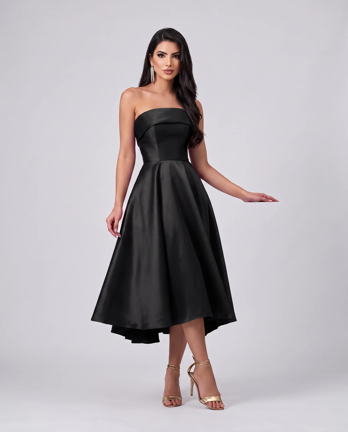 Esmeralde Midi Dresses — Black