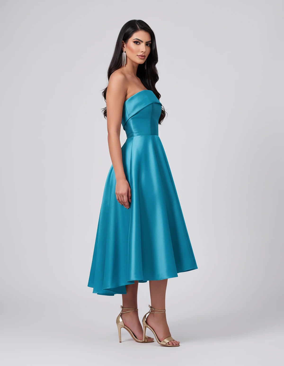Esmeralde Midi Dresses — Blue | SKU: SD-95025-blue-2,SD-95025-blue-4,SD-95025-blue-6,SD-95025-blue-8,SD-95025-blue-10,SD-95025-blue-12,SD-95025-blue-14,SD-95025-blue-16,SD-95025-blue-16W,SD-95025-blue-18W,SD-95025-blue-20W,SD-95025-blue-22W