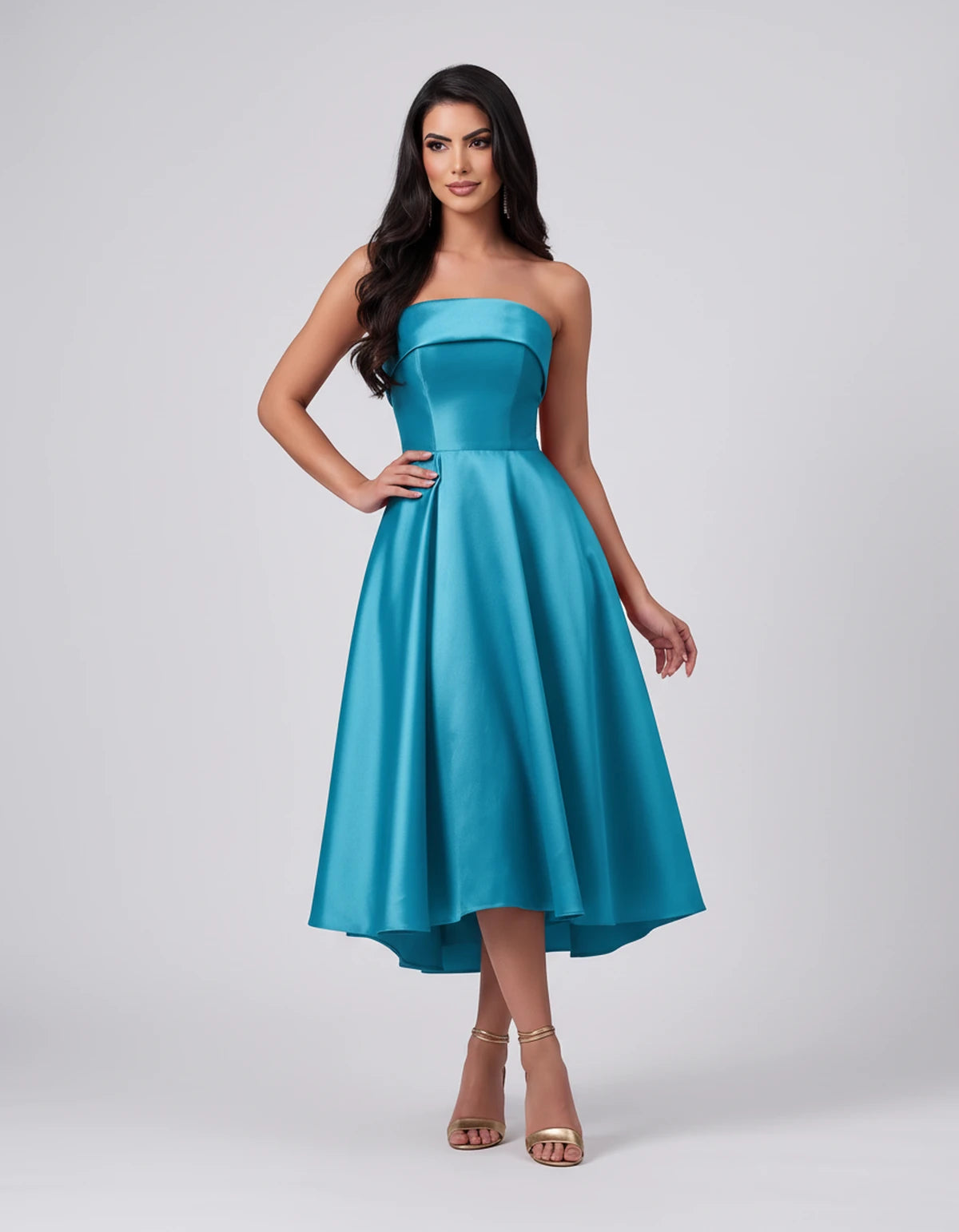 Esmeralde Midi Dresses — Blue | SKU: SD-95025-blue-2,SD-95025-blue-4,SD-95025-blue-6,SD-95025-blue-8,SD-95025-blue-10,SD-95025-blue-12,SD-95025-blue-14,SD-95025-blue-16,SD-95025-blue-16W,SD-95025-blue-18W,SD-95025-blue-20W,SD-95025-blue-22W