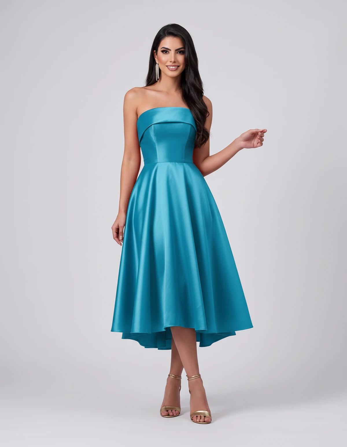 Esmeralde Midi Dresses — Blue | SKU: SD-95025-blue-2,SD-95025-blue-4,SD-95025-blue-6,SD-95025-blue-8,SD-95025-blue-10,SD-95025-blue-12,SD-95025-blue-14,SD-95025-blue-16,SD-95025-blue-16W,SD-95025-blue-18W,SD-95025-blue-20W,SD-95025-blue-22W
