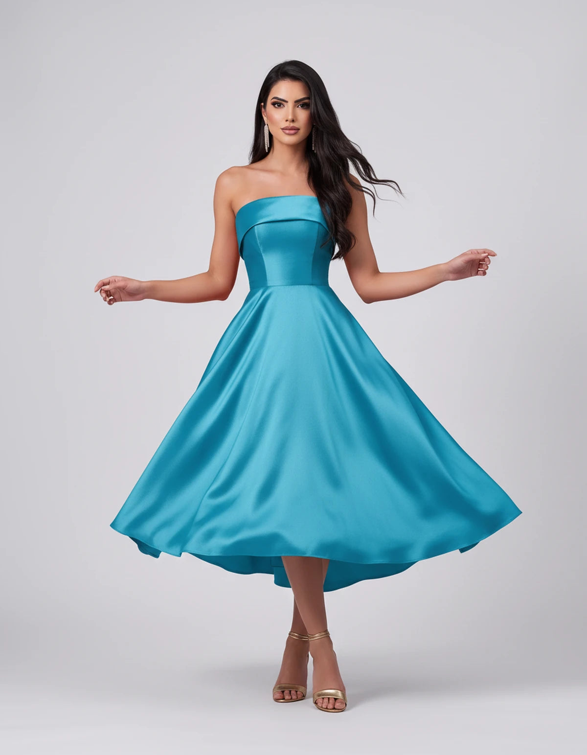 Esmeralde Midi Dresses — Blue | SKU: SD-95025-blue-2,SD-95025-blue-4,SD-95025-blue-6,SD-95025-blue-8,SD-95025-blue-10,SD-95025-blue-12,SD-95025-blue-14,SD-95025-blue-16,SD-95025-blue-16W,SD-95025-blue-18W,SD-95025-blue-20W,SD-95025-blue-22W