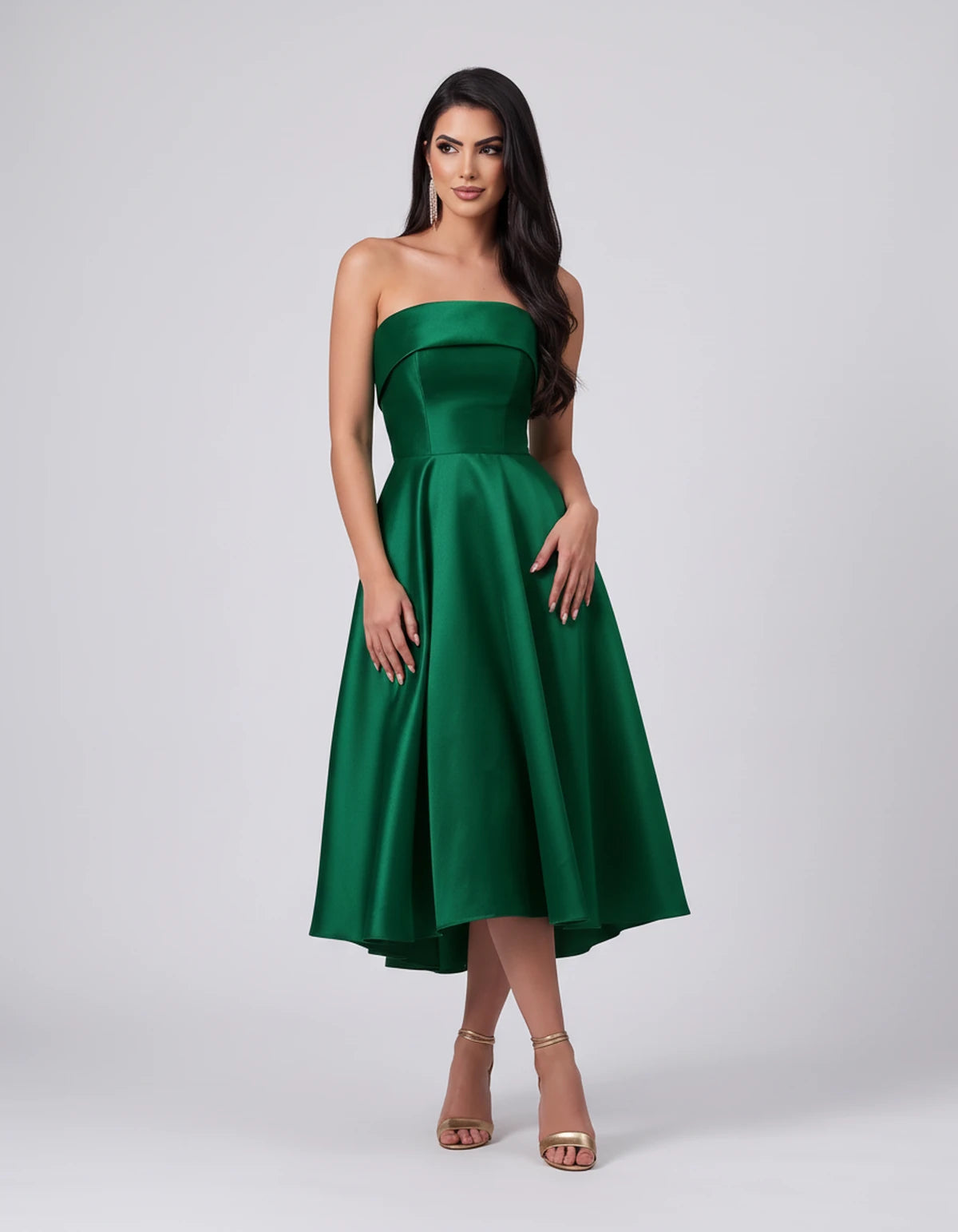 Esmeralde Midi Dresses — Green | SKU: SD-95025-green-2,SD-95025-green-4,SD-95025-green-6,SD-95025-green-8,SD-95025-green-10,SD-95025-green-12,SD-95025-green-14,SD-95025-green-16,SD-95025-green-16W,SD-95025-green-18W,SD-95025-green-20W,SD-95025-green-22W