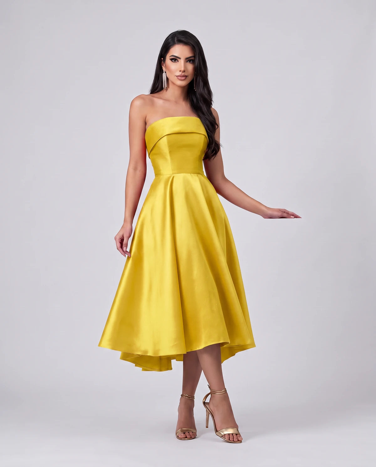 Esmeralde Midi Dresses — Yellow