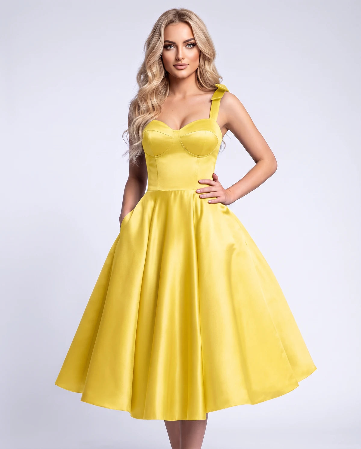 Etoile Midi Dresses — Yellow