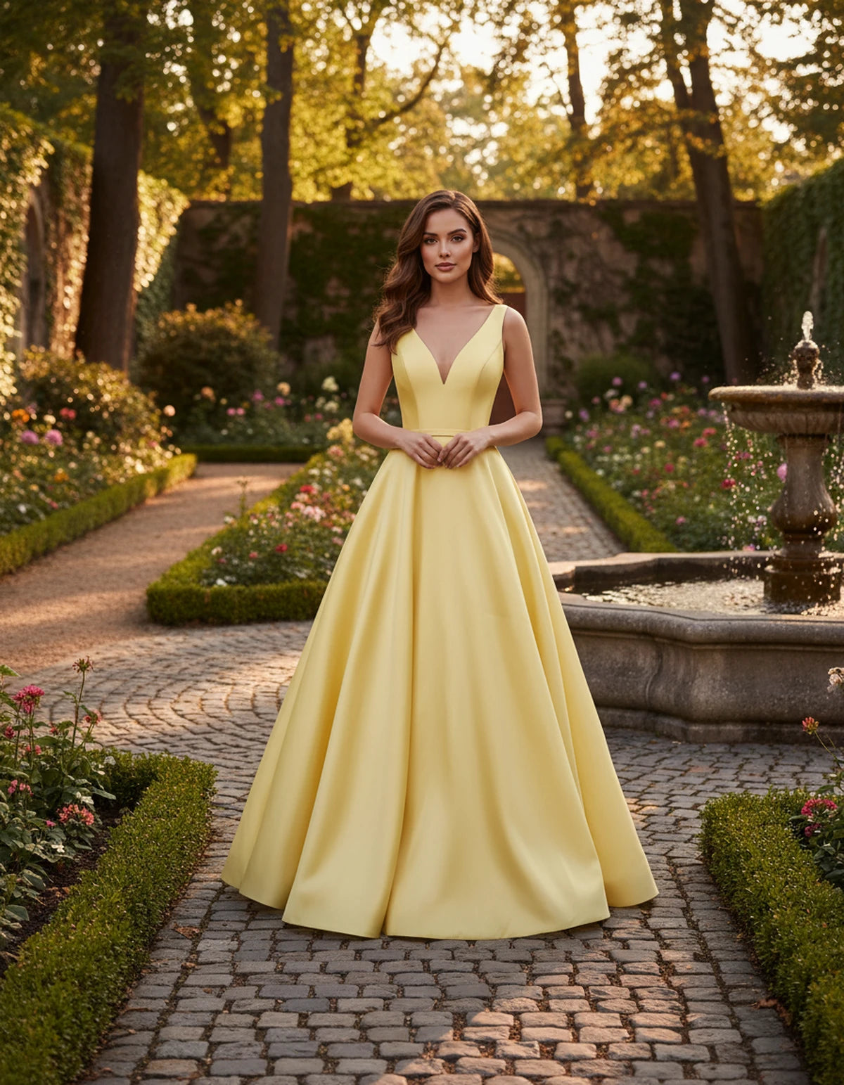 Everly Maxi Dress — Yellow | SKU: SD-74127-yellow-2,SD-74127-yellow-4,SD-74127-yellow-6,SD-74127-yellow-8,SD-74127-yellow-10,SD-74127-yellow-12,SD-74127-yellow-14,SD-74127-yellow-16,SD-74127-yellow-16W,SD-74127-yellow-18W,SD-74127-yellow-20W,SD-74127-yellow-22W