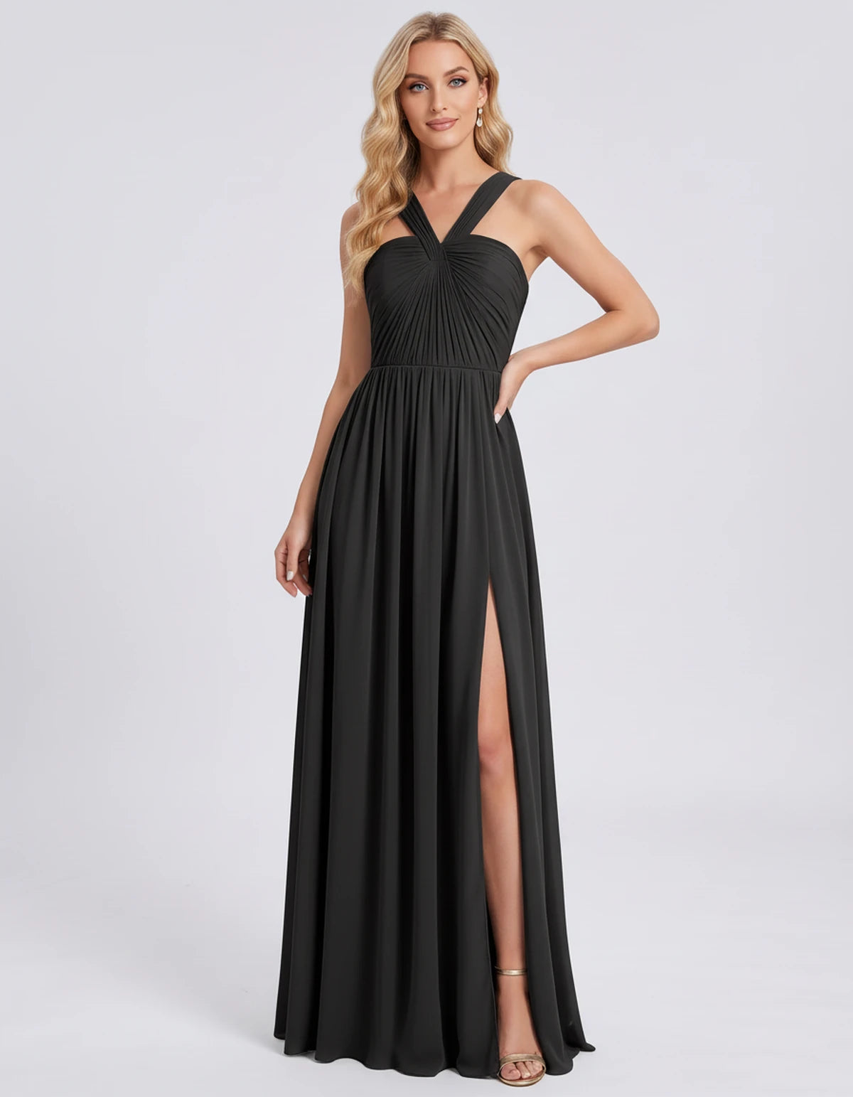 Fabiola Maxi Dress — Black | SKU: SD-80378-black-2,SD-80378-black-4,SD-80378-black-6,SD-80378-black-8,SD-80378-black-10,SD-80378-black-12,SD-80378-black-14,SD-80378-black-16,SD-80378-black-16W,SD-80378-black-18W,SD-80378-black-20W,SD-80378-black-22W