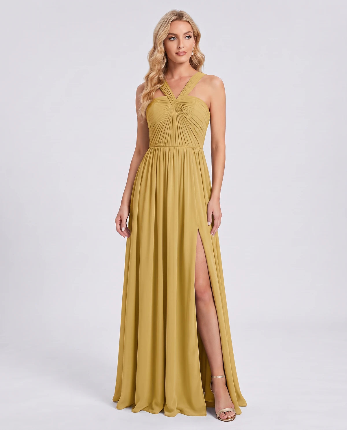 Fabiola Maxi Dress — Gold